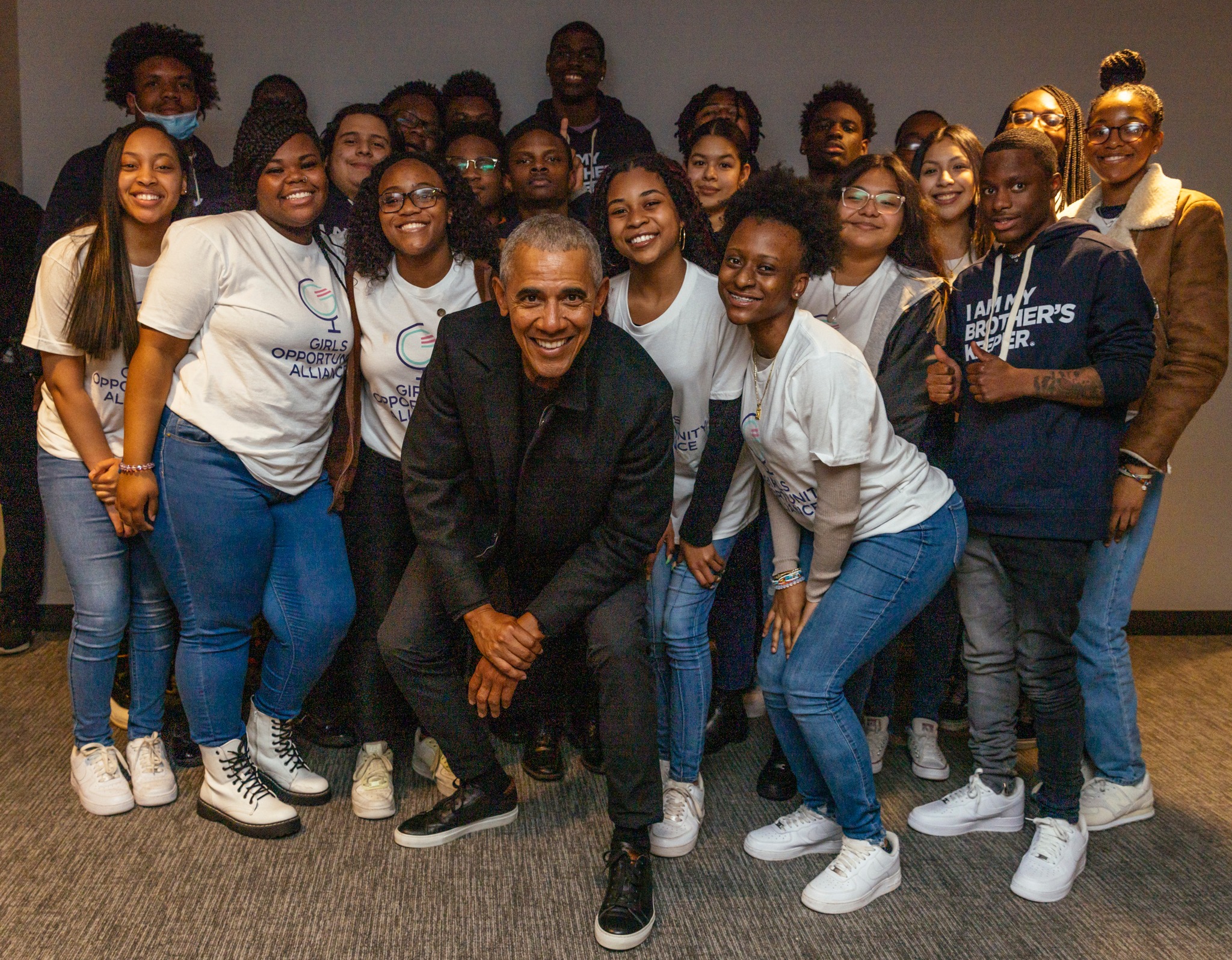 President Obama meeting with IUE students